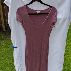 See You Monday - Mauve soft cotton mini dress